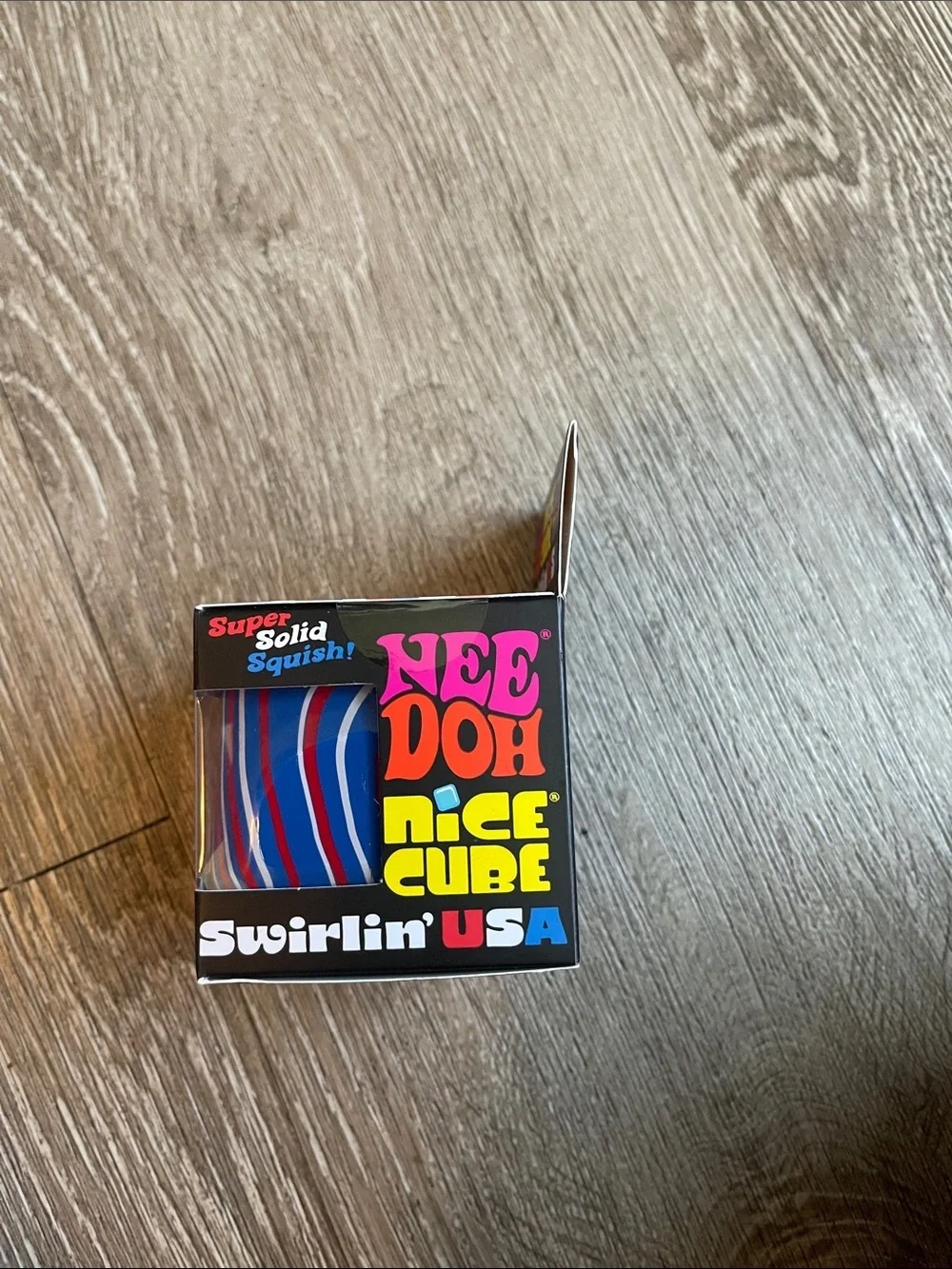 New Needoh Swirlin USA sealed squishy Americana fidget sensory cube ice nice